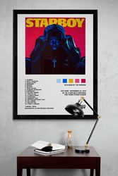 The weeknd Starboy poster, the weeknd album poster, minimalist weeknd poster, digital download.jpg