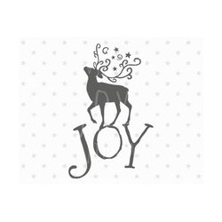 Joy Christmas SVG Christmas Svg Deer SVG Christmas Deer svg Joy SVG Christmas svg file Cutting File Silhouette Cameo Cricut svg Winter Svg