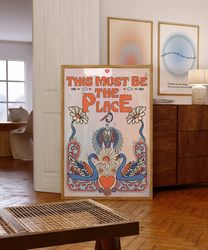 70s Decor, 70s Floral Pattern Print, Retro Home Decor, Hippie 60s Decor, Vintage Poster, Wall Art, Retro 60s Home Decor,
