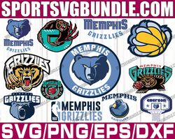 Bundle 24 Files Memphis Grizzlies Basketball Team svg, Memphis Grizzlies svg, NBA Teams Svg, NBA Svg, Png, Dxf, Eps