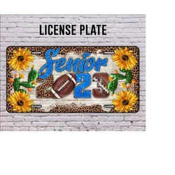 Senior 2023 Football License Plate, Football License Plate Png, Sunflower Png, Sport License Plate Png, Football Png, Di