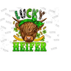 Lucky Heifer png, Cow png, sublimation design,Horseshoe png,Highland Cow,St. Patricks Day,Irish Day png,Lucky png,sublimate designs download