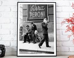 Men in a Street of Napoli, Italy Vintage Photo Poster - Art Deco, Canvas Print, Gift Idea, Print Buy 2 Get 1 Free.jpg