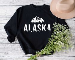 Alaska SweatShirt PNG, Alaska Gifts, Alaska Vacation SweatShirt PNG, State Crewneck SweatShirt PNG, Adventure Mountain S