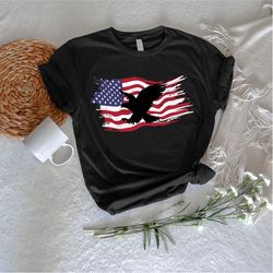 American Flag Eagle Shirt PNG, Gifts Husband, Vote Election TShirt PNG, Eagle Tee, Usa Disstressed Flag TShirt PNGs, Mer