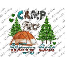 Camp More Worry Less Png File, Western, Camp Png, Camping, Country, Cowhide, More, Camp png, Camping Sublimation,Camping Clipart,Instant Png