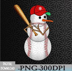 baseball snowman balls snow christmas xmas gifts png, digital download