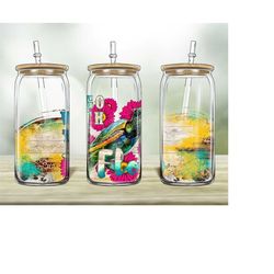 Go With The Flow 16oz Libbey Glass Png, 16oz Libbey Cup,Libbey Cup Png Sublimation Design,Western Design Png,Turtle Png Digital Download PNG