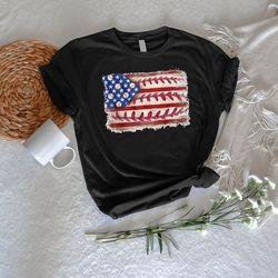 Patriotic Baseball Coach Gifts, American Flag TShirt PNG, 4th Of July Shirt PNGs, USA Flag Baseball Tee, Game Day T-Shir
