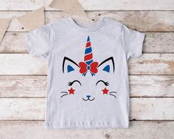 Unicorn 4th Of July Shirt PNGs, Patriotic Gifts, American Girl TShirt PNGs, America Unicorn T-Shirt PNG,Fourth Of July K