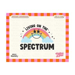 Autism SVG, Living On The Spectrum SVG Png, Autistic Svg, Neurodivergent Svg, Cut Files for Cricut, Commercial Use