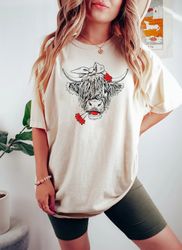 cute cow shirt png, heifer sweatshirt png, highland cow shirt png, cow gifts for her, farm t-shirt png, ranch tee, farme