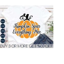 Pumpkin SVG, Pumpkin Spice Everything Nice, Fall Svg, Halloween Svg, Png, Svg Files for Cricut, Silhouette, Sublimation