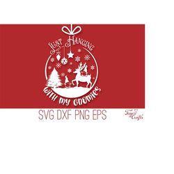 Hanging With My Gnomies SVG, Christmas Gnomes Cricut, Christmas SVG, Christmas Cricut, Christmas Cut File, Funny Christm
