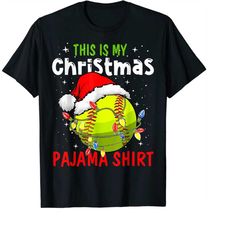 This Is My Christmas Pajama Baseball Softball PNG