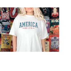 Retro America est 1776 PNG, Sublimation Design, 4th July Sublimation Png, Patriotic png, American png, Digital Download