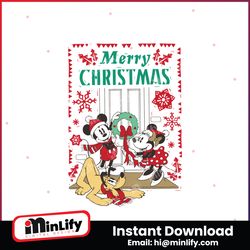 Disney Mickey Minnie Pluto Merry Christmas SVG Download