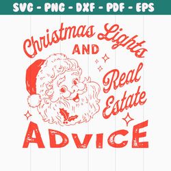 Christmas Light And Real Estate Advice SVG File For Cricut