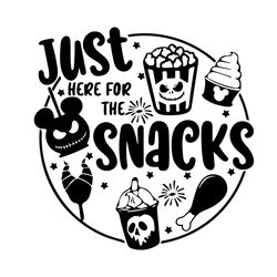 Disney Drink And Food Halloween Just Here Snacks SVG