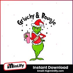 Santa Grinchy And Bougie Pink Tumbler SVG Cricut Files