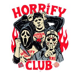 Horrify Club Halloween Scary Characters Logo SVG