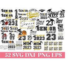 Senior 2023 SVG Bundle, Proud Mom 2023 Graduate SVG, Class of 2023 SVG, Graduation 2023 Svg, Senior Mom 2023 Svg, Senior