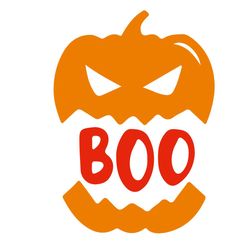 Halloween Scary Pumpkin Boo Ghost Logo SVG