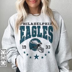 Philadelphia Football Vintage Sweatshirt, Eagles Wash Tee Retro Shirt, Philly Gift For Fan Eagles Football 2309TP
