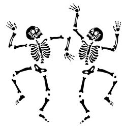 Skeleton Funny Dancing Halloween Life SVG