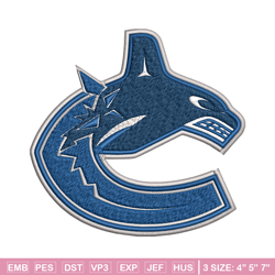 Vancouver Canucks logo Embroidery, NHL Embroidery, Sport embroidery, Logo Embroidery, NHL Embroidery design
