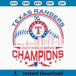 Texas Rangers 2023 World Series Champions SVG Download
