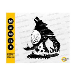 Werewolf SVG | Wolf Man SVG | Monster T-Shirt Wall Art Decals Decor| Cricut Cut File Silhouette Cameo Clip Art Vector Digital Dxf Png Eps Ai