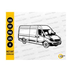cargo delivery van svg | moving vehicle svg | shipping decal graphics sticker | cricut cutting file | clipart vector digital dxf png eps ai