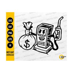 Gas Pump Money Bag SVG | Energy Fuel Oil Petrol Garage Diesel Price Petroleum Kerosene Rich | Cut File Clipart Vector Digital Dxf Png Eps Ai