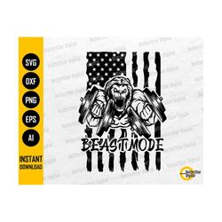 US Beast Mode SVG | American Weightlifter SVG | Bodybuilding Decal T-Shirt Vinyl | Cricut Cutting FIle Clipart Vector Digital Dxf Png Eps Ai