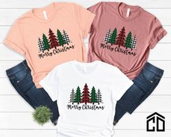 Buffalo Plaid Merry Christmas Shirt, Christmas Shirt, Christmas Family Shirt, Christmas Tree Shirt, Christian Shirt, Chr