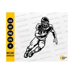 football player running svg | football vinyl illustration drawing graphics | cricut cutfiles cuttable clip art vector digital dxf png eps ai