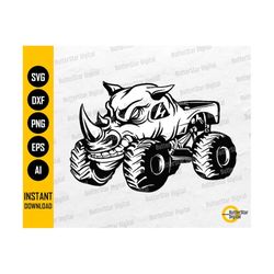 Rhino Monster Truck SVG | Muscle Car SVG | 4x4 Off Road Vehicle | Cricut Cut File Silhouette Printable Clipart Vector Digital Dxf Png Eps Ai