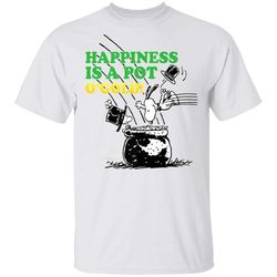 Peanuts Snoopy and Woodstock Happiness Is A Pot OGold T-Shirt