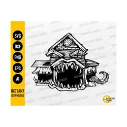 Monster House SVG | Haunted Mansion SVG | Horror SVG | Cricut Cut Files Silhouette Printable Clip Art Vector Digital Download Dxf Png Eps Ai