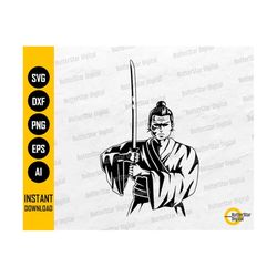 Samurai SVG | Ninja SVG | Swordsman SVG | Bushido Battle Shogun Honor War Combat | Cut File Printable Clipart Vector Digital Dxf Png Eps Ai