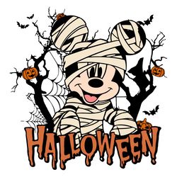 Disneyworld Mickey Mummy Halloween Pumpkin SVG