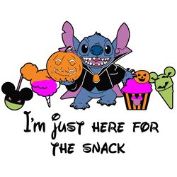 Im Just Here For The Snack Disney Stitch Logo SVG