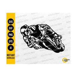 Sportbike Rider SVG | Super Bike Svg | Superbike Svg | Motor Speed Fast Race Racer Ride | Cutting File Clipart Vector Digital Dxf Png Eps Ai