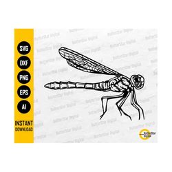 Dragonfly SVG | Insect SVG | Animal Drawing Illustration Graphics | Cricut Cut File Printable Clipart Vector Digital Download Dxf Png Eps Ai