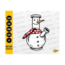 Snowman Weed SVG | Stoner Winter SVG | Christmas Holidays Cannabis Marijuana | Cutting File Printable Clipart Vector Digital Dxf Png Eps Ai