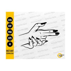 Woman Handgun Gesture SVG | Finger Gun Girl SVG | Shoot Hand Gun Sign SVG | Cut Cutting File Printable Vector Clipart Digital Dxf Png Eps Ai