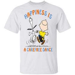 Peanuts Snoopy Charlie Brown Happiness is a Carefree Dance T-Shirt