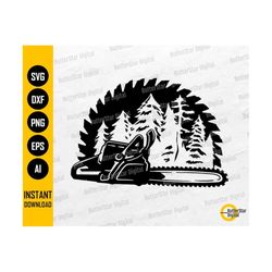 Wood Saw Blade SVG | Logger SVG | Lumberjack SVG | Trees Svg | Logging Svg | Cricut Cut File Printable Clipart Vector Digital Dxf Png Eps Ai