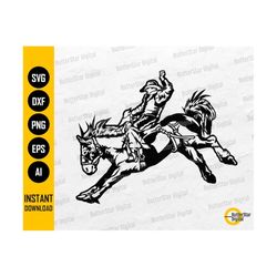 Horse Rodeo SVG | Cowboy SVG | Western Decals Wall Art Clipart Vector Graphics | Cricut Cut Files Silhouette Digital Download Dxf Png Eps Ai